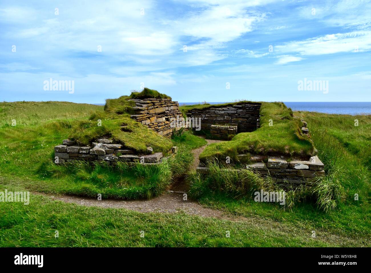Chapel of the Brough of Deerness. Stock Photo