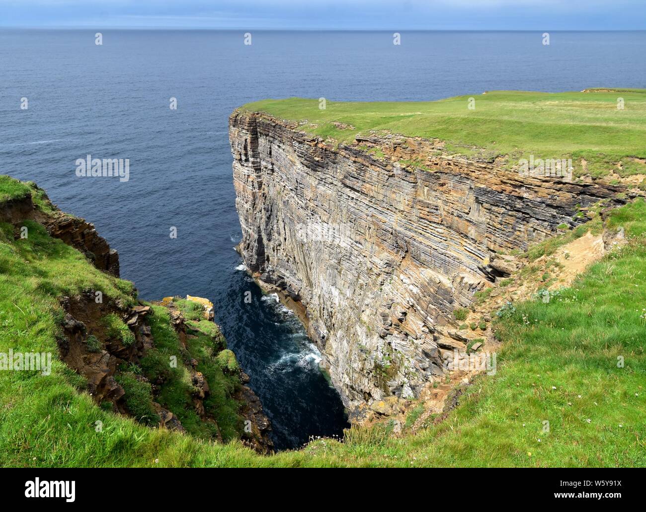 Lyre Geo at Yesnaby on Orkney Stock Photo