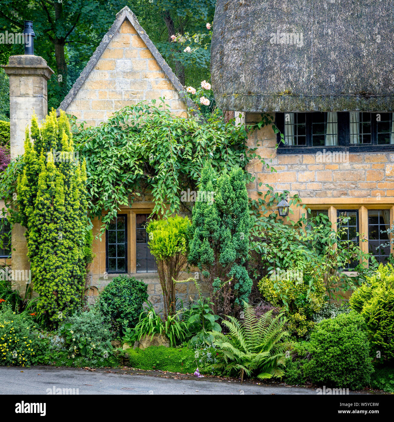 Old country home in the Cotswolds, Stanton, Gloucestershire, England Stock Photo
