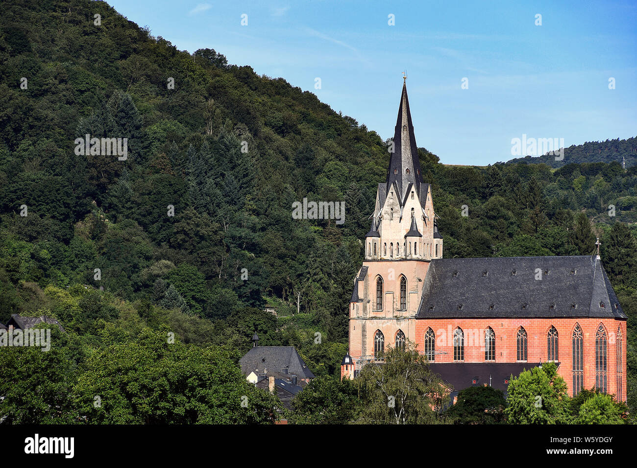 medieval church in German mountain valley Stock Photo