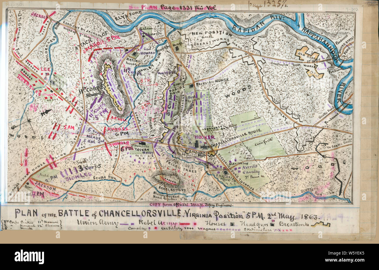 Chancellorsville Civil War Battle Map
