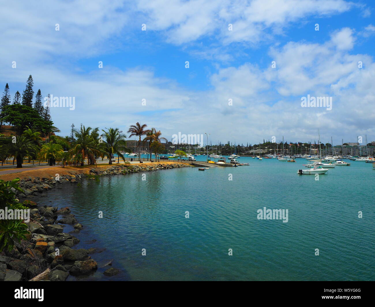 Harbour of Noumea in the South Seas Stock Photo