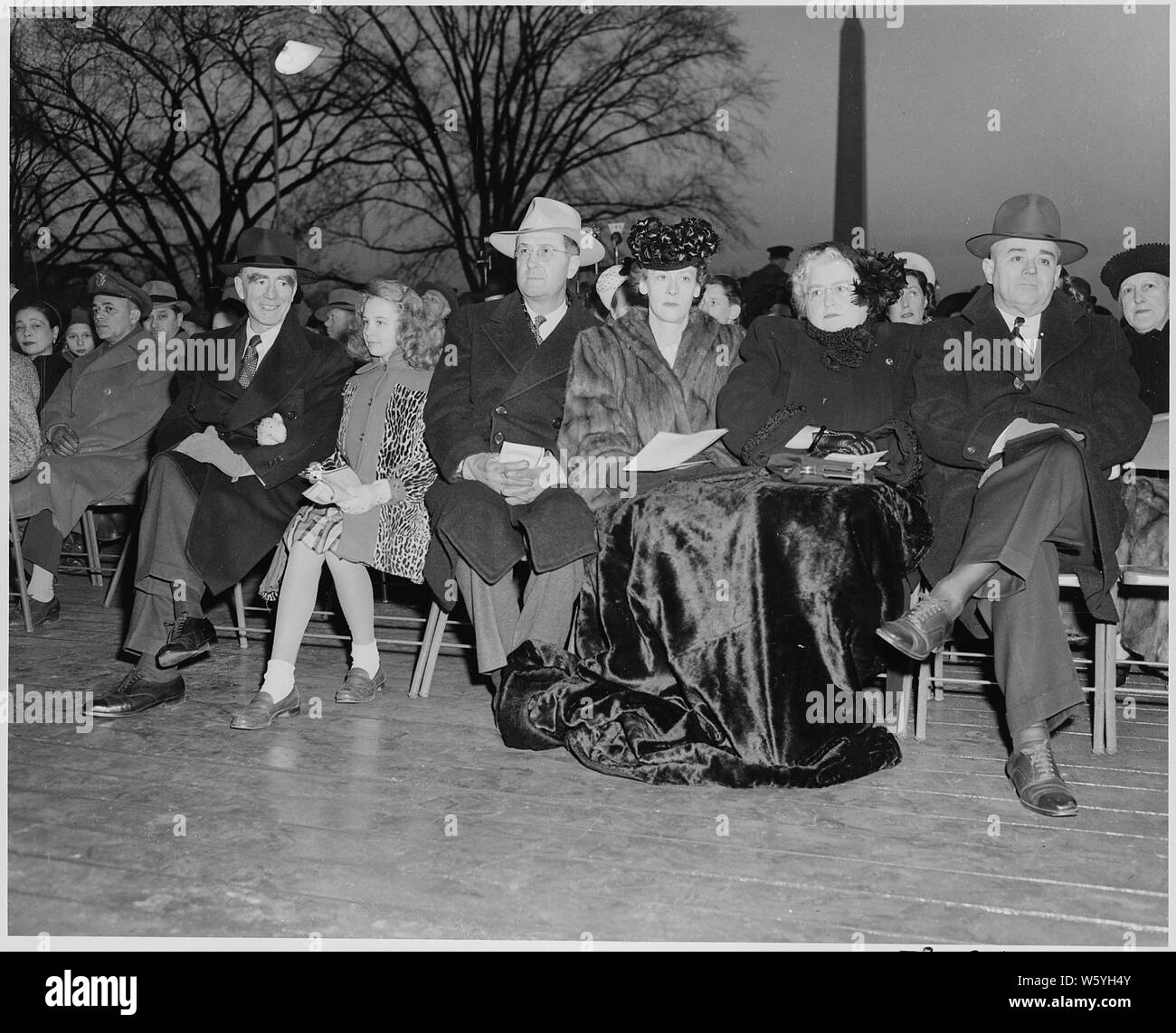 View of the audience at the ceremonies for the lighting of the White