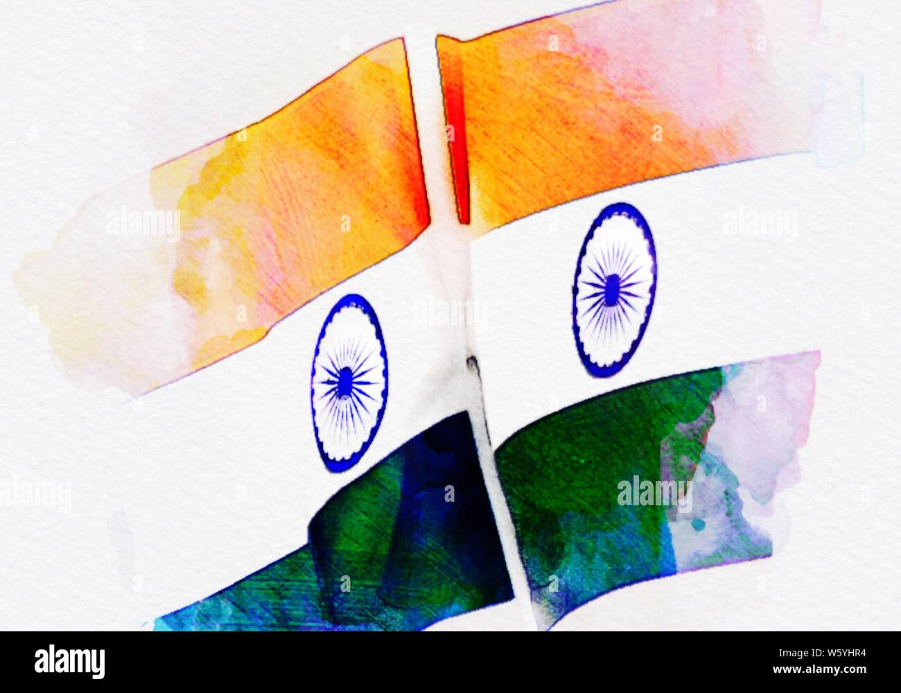 National Flag of India Stock Photo