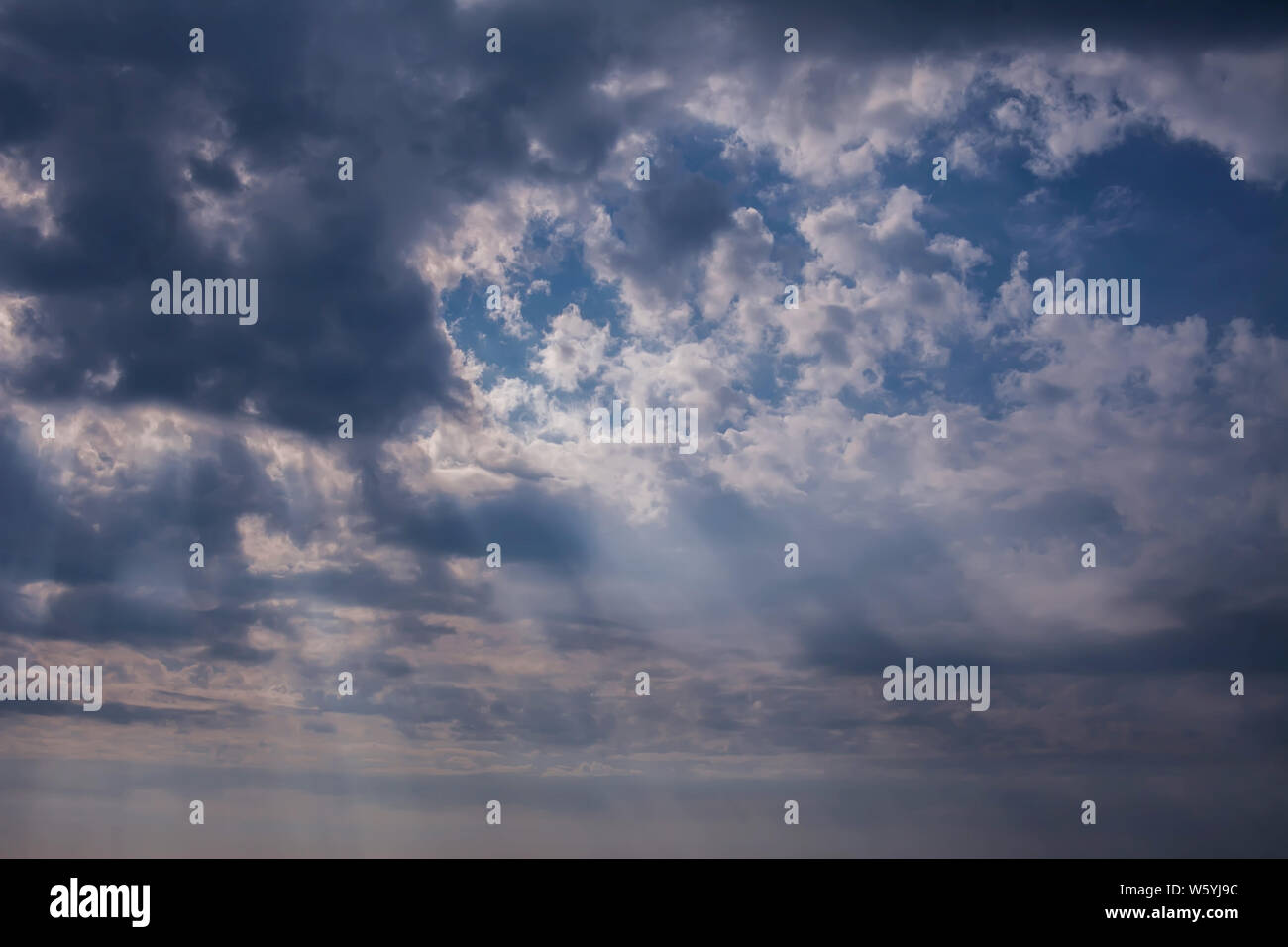 Sea and sky with clouds at sunset. Beach in the evening Stock Photo - Alamy