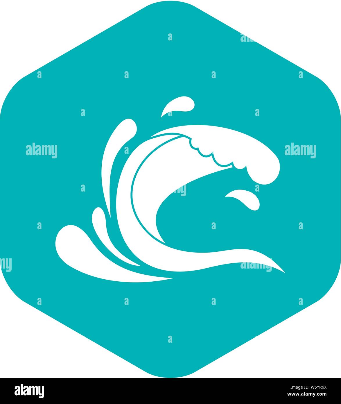 Water wave splash icon, simple style Stock Vector Image & Art - Alamy