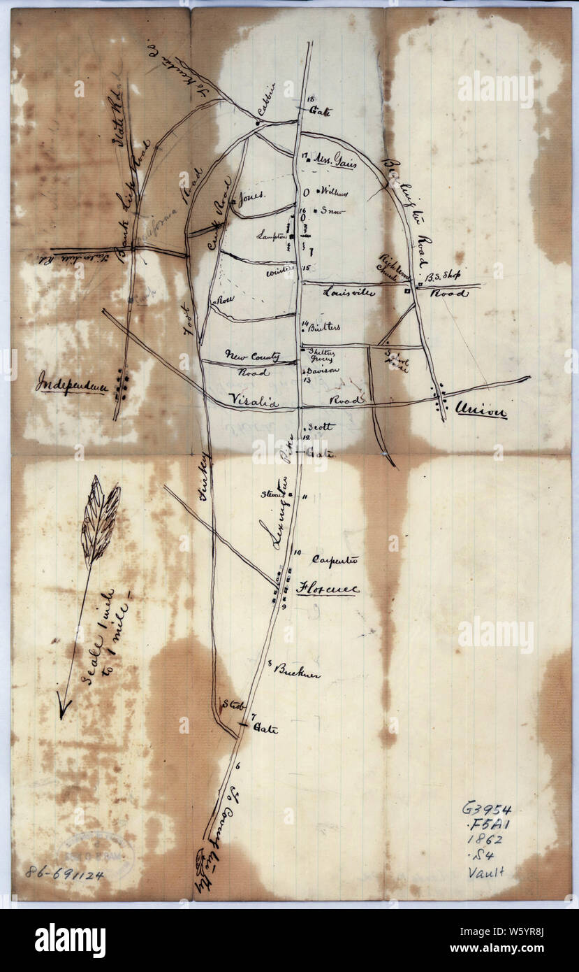 Civil War Maps 1669 Sketch of vicinity of head qtrs US forces Snows ...
