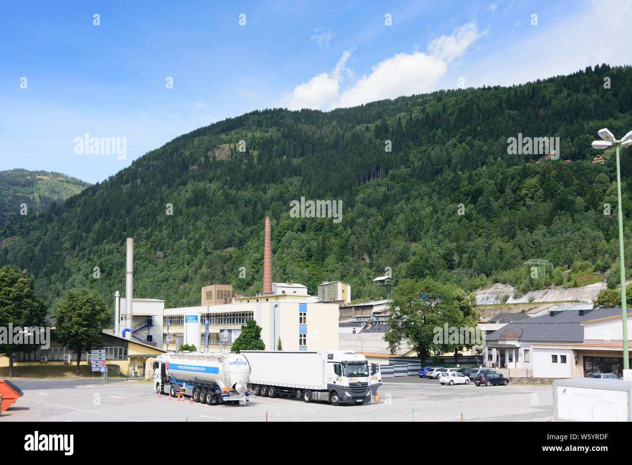 Radenthein: RHI AG factory in , Kärnten, Carinthia, Austria Stock Photo