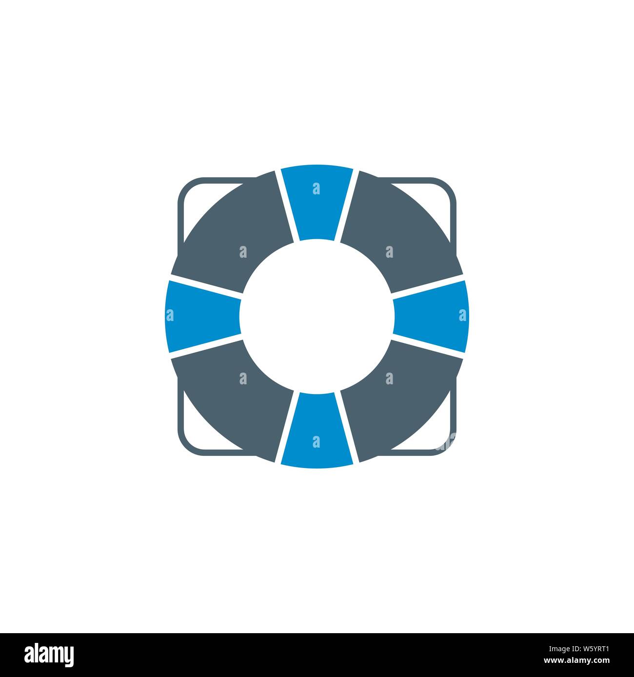 Lifebuoy related vector glyph icon. Stock Vector