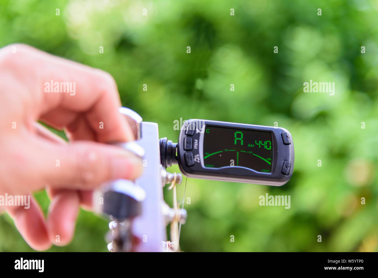 guitar tuners tool / tuning guitar strings notes Stock Photo Alamy