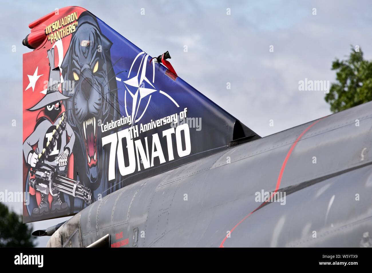 Turkish Air Force McDonnell Douglas F-4 Phantom with a special paint scheme celebrating the 70th anniversary of NATO Stock Photo