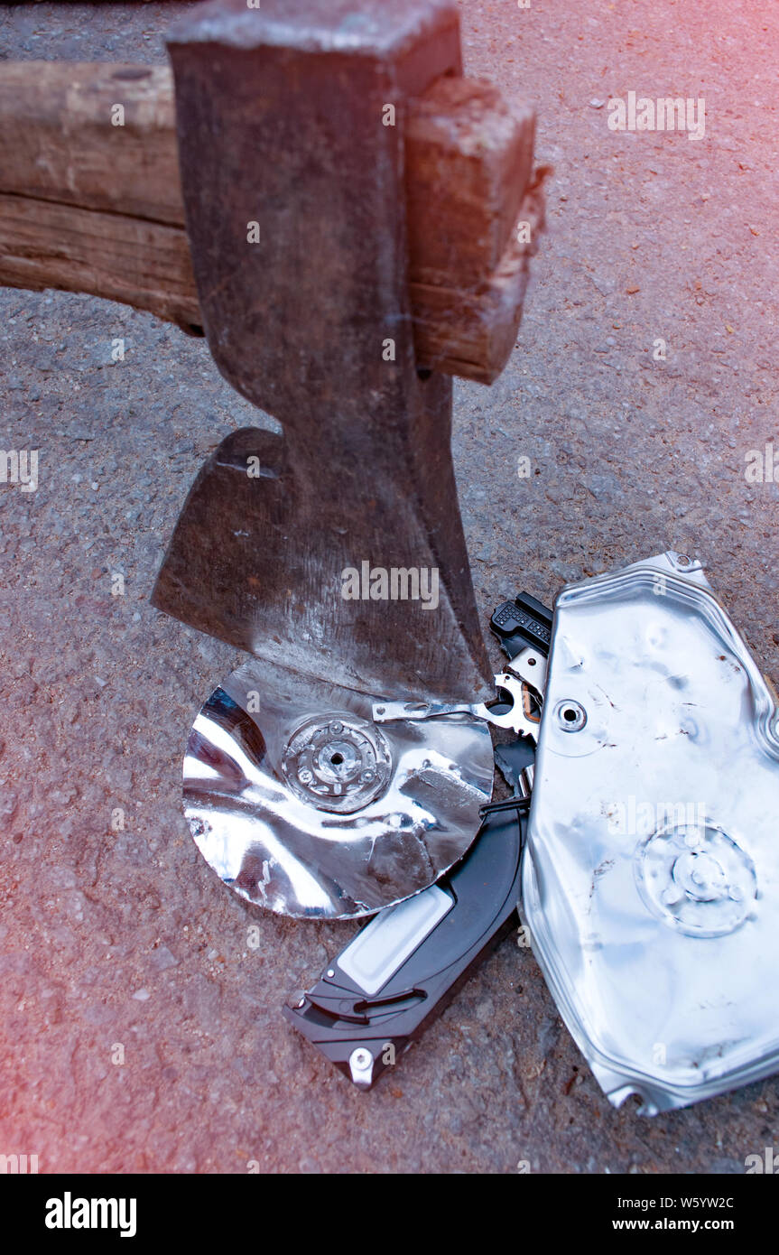 Concept image, secure delete or data loss Stock Photo