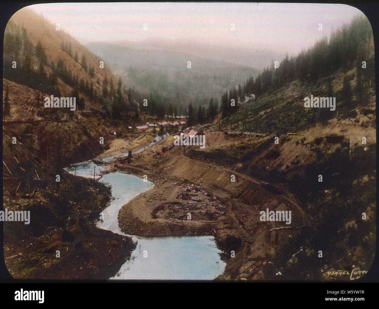 YakimaTieton Project Tieton Dam construction Washington Stock