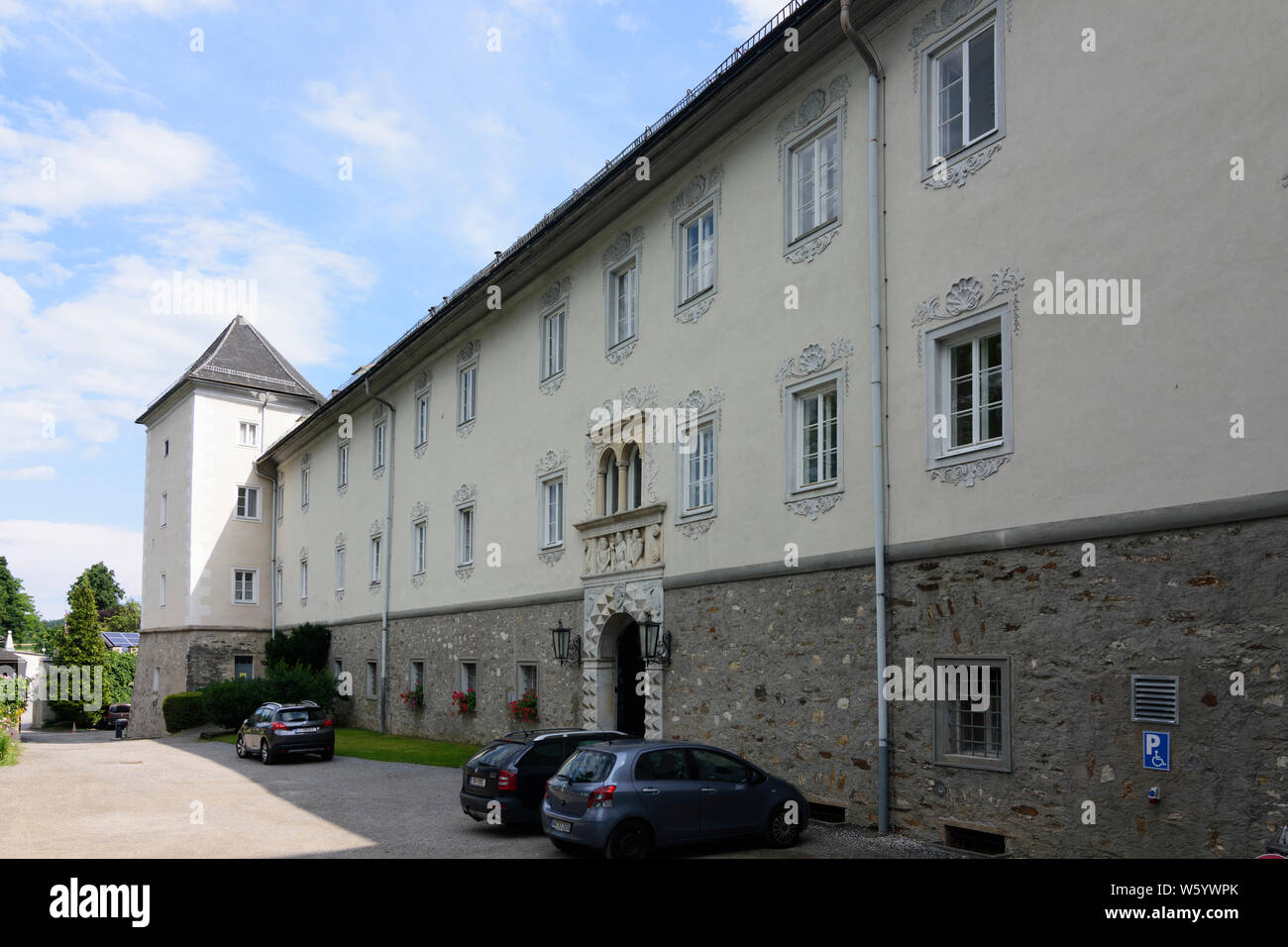 Wernberg: Wernberg Castle and abbey in , Kärnten, Carinthia, Austria Stock Photo