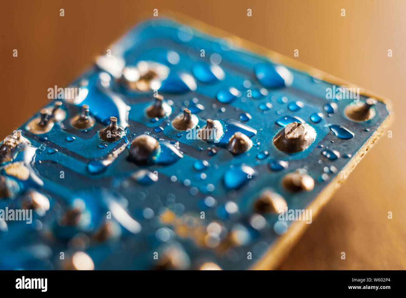 Electric circuit damaged due to water damage Stock Photo Alamy