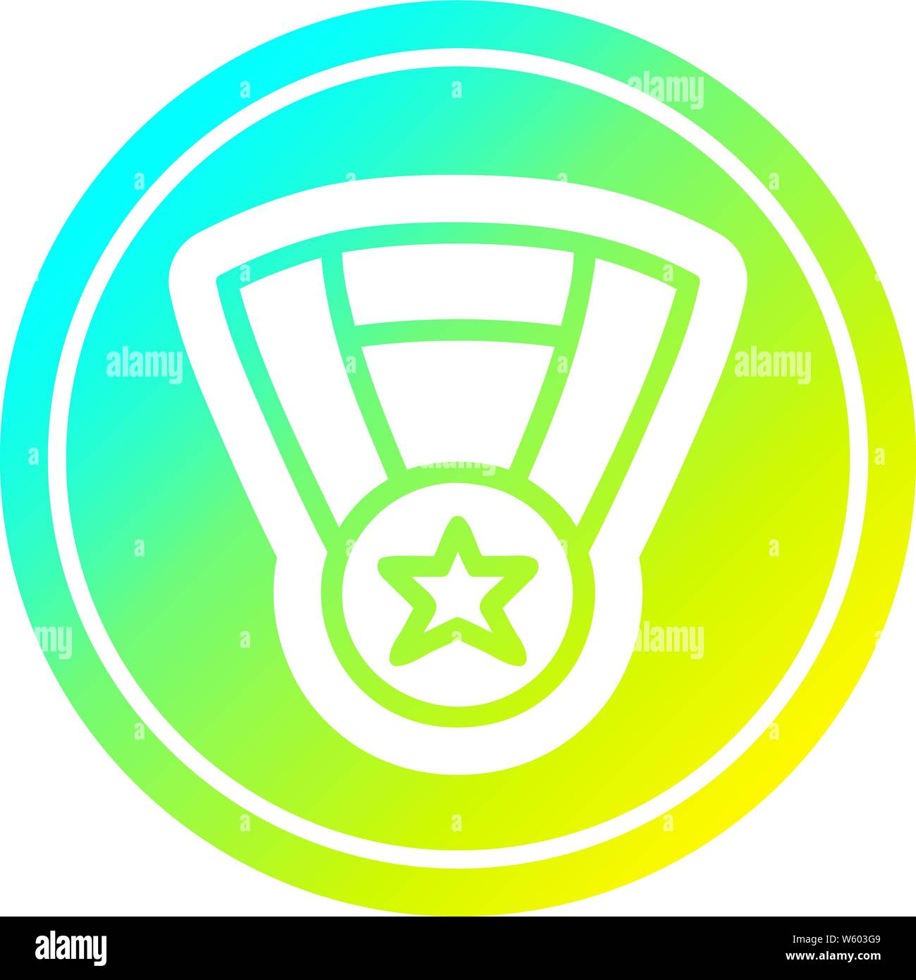 medal award icon with cool gradient finish Stock Vector Image & Art - Alamy