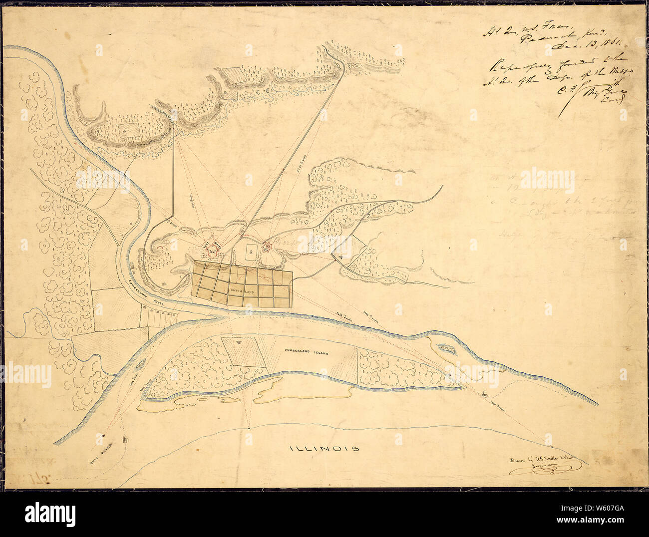[Sketch map of Smithland and vicinity] Drawn by U. G. Scheller