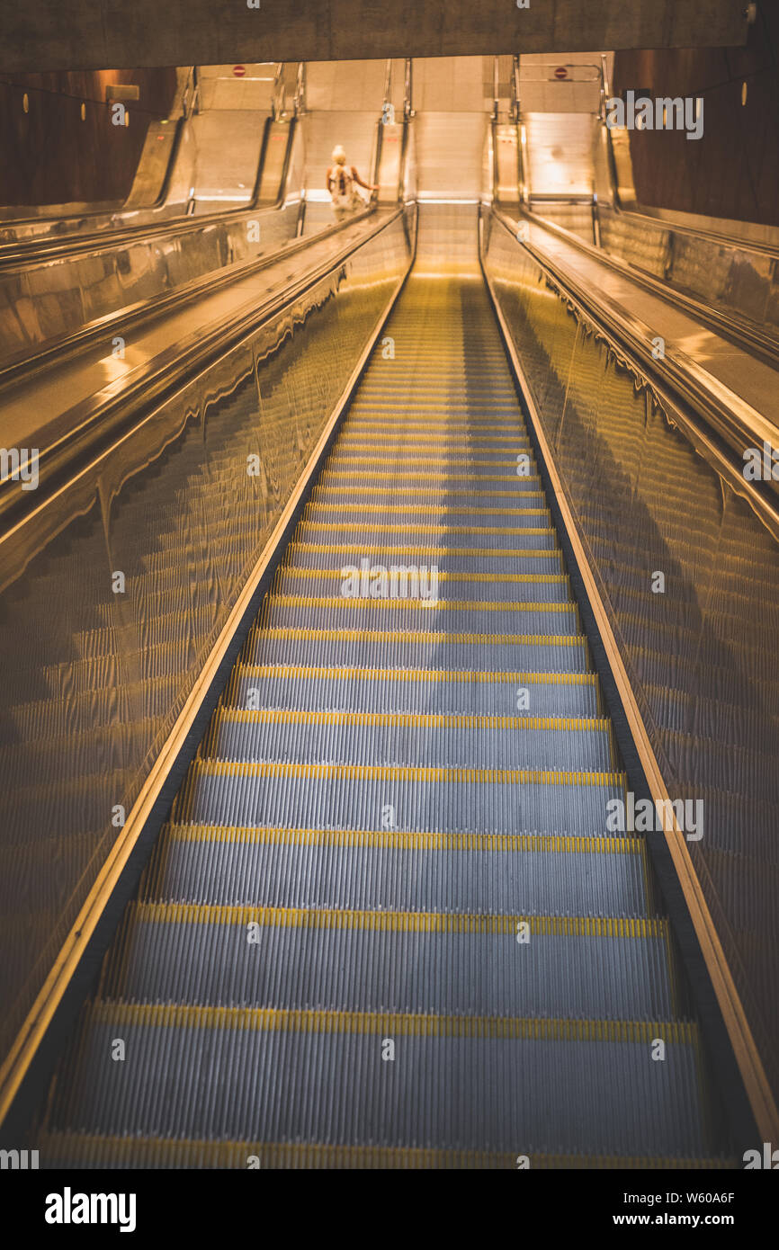 Budapest metro stations with concrete lattice overhead Stock Photo - Alamy