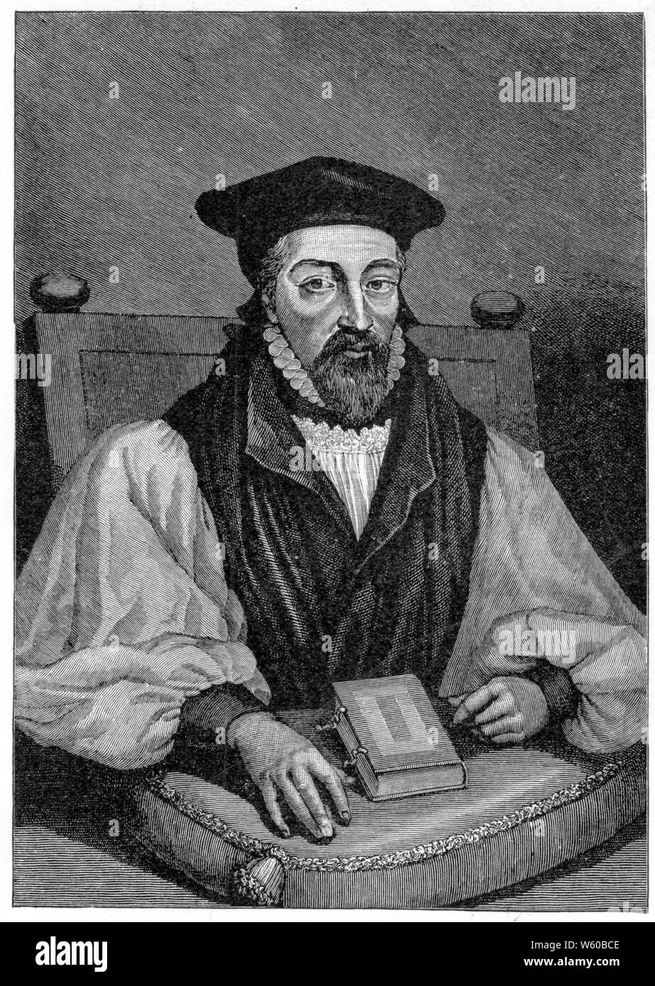 Archbishop Whitgift (c1530-1604), c18th century. After George Vertue (1684-1756). John Whitgift, Archbishop of Canterbury from 1583 to his death. Stock Photo