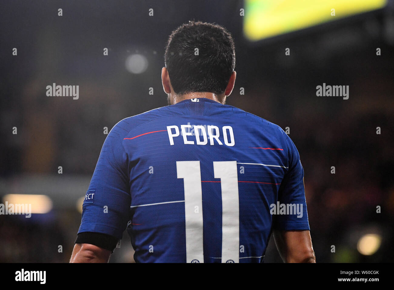 LONDON, ENGLAND - OCTOBER 4, 2018: Pedro Eliezer Rodriguez Ledesma of Chelsea pictured during the 2018/19 UEFA Europa League Group L game between Chelsea FC (England) and MOL Vidi FC (Hungary) at Stamford Bridge. Stock Photo