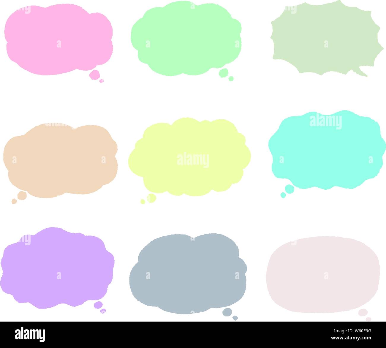 This is a illustration of Cloud-shaped speech bubble drawn Stock Vector ...