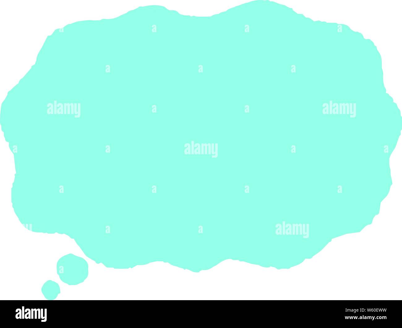 This is a illustration of Cloud-shaped speech bubble drawn Stock Vector ...