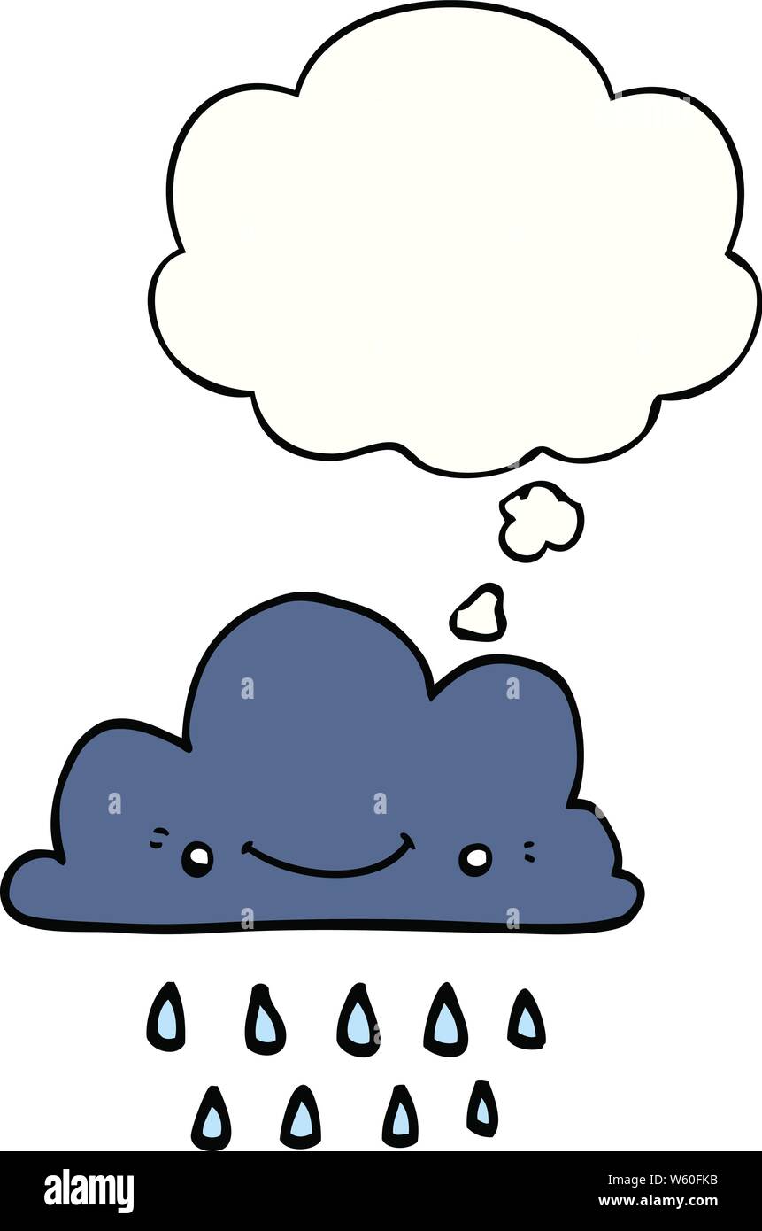 cartoon storm cloud with thought bubble Stock Vector Image & Art - Alamy