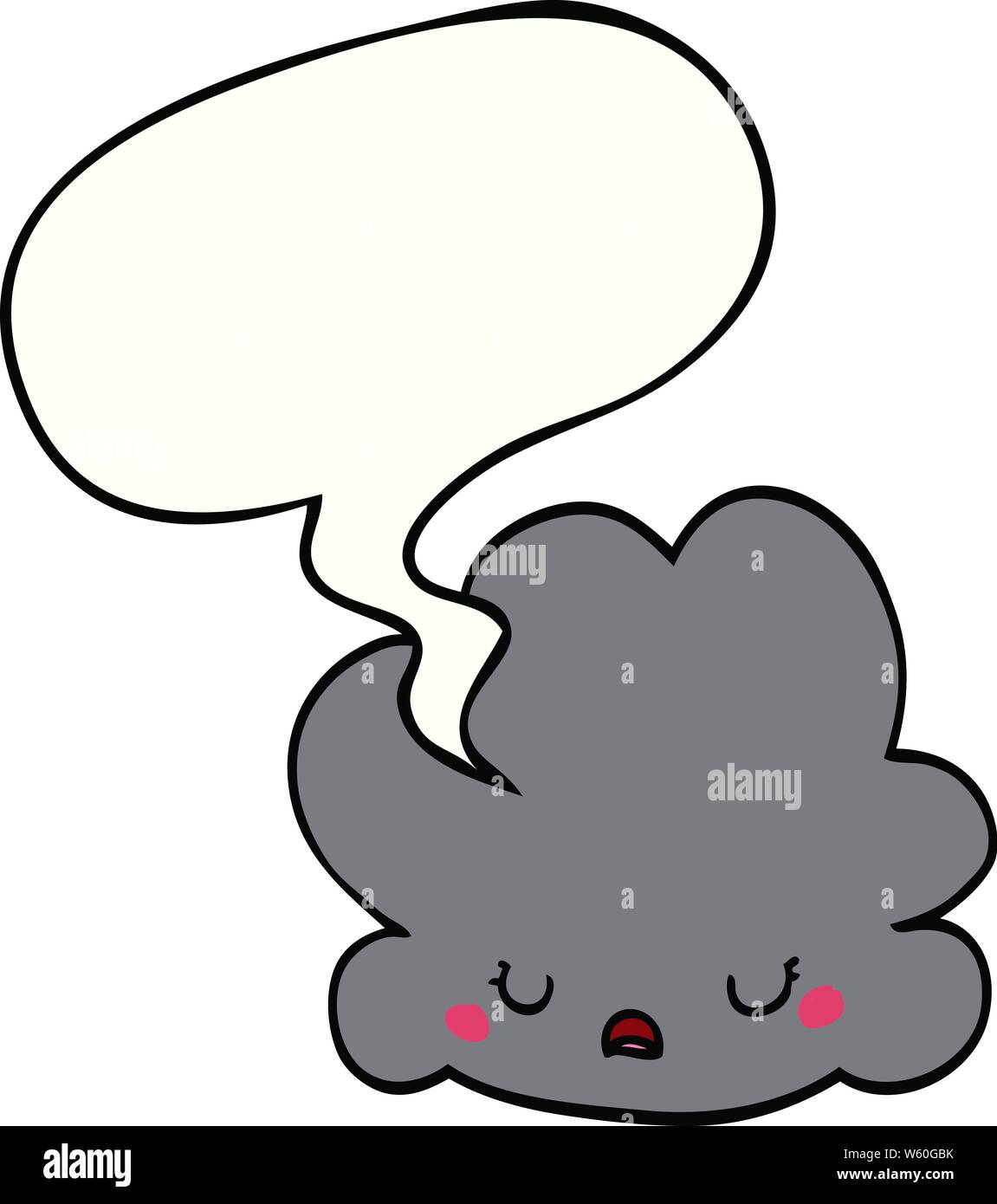 cartoon cloud with speech bubble Stock Vector Image & Art - Alamy