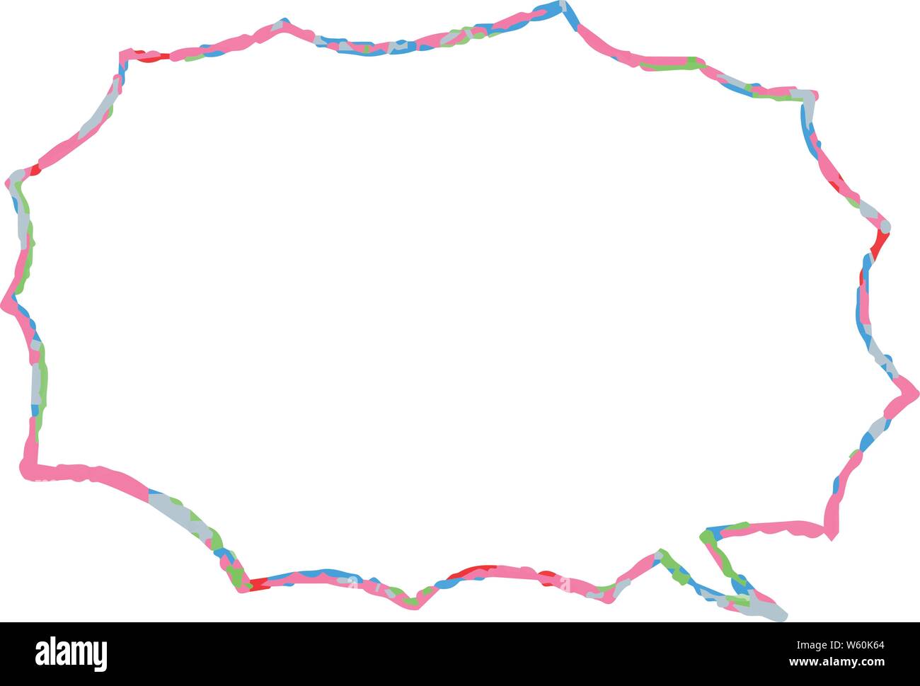 This is a illustration of Cloud-shaped speech bubble drawn Stock Vector ...