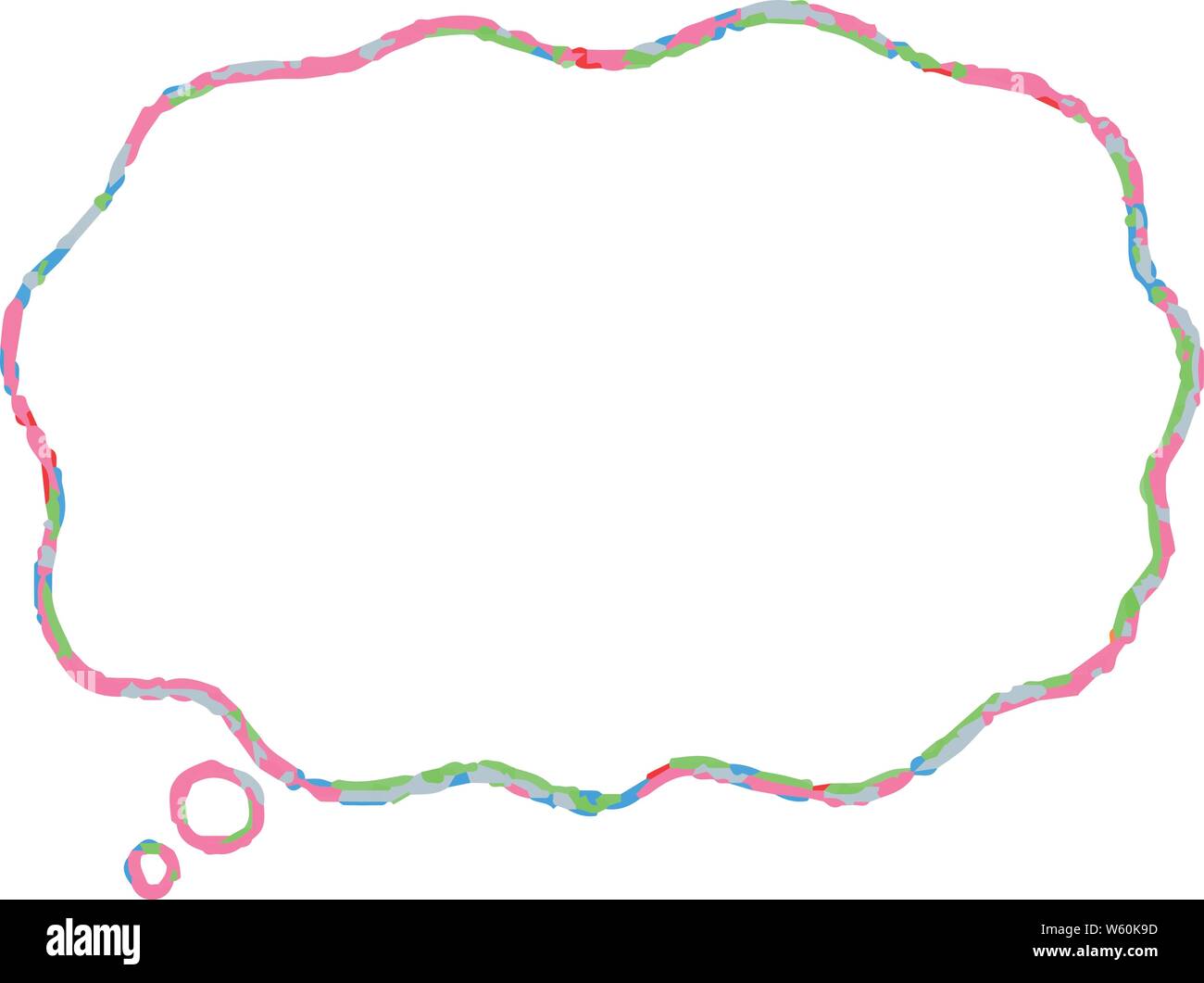 This is a illustration of Cloud-shaped speech bubble drawn Stock Vector ...