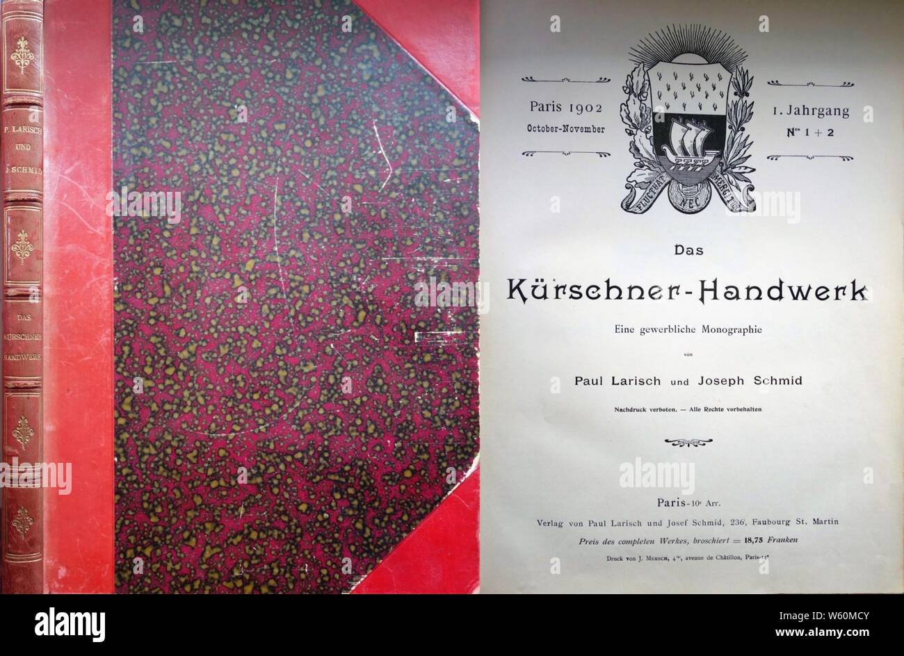 Das Kürschner-Handwerk, Paul Larisch und Joseph Schmidt, Paris 1901-1904. Stock Photo