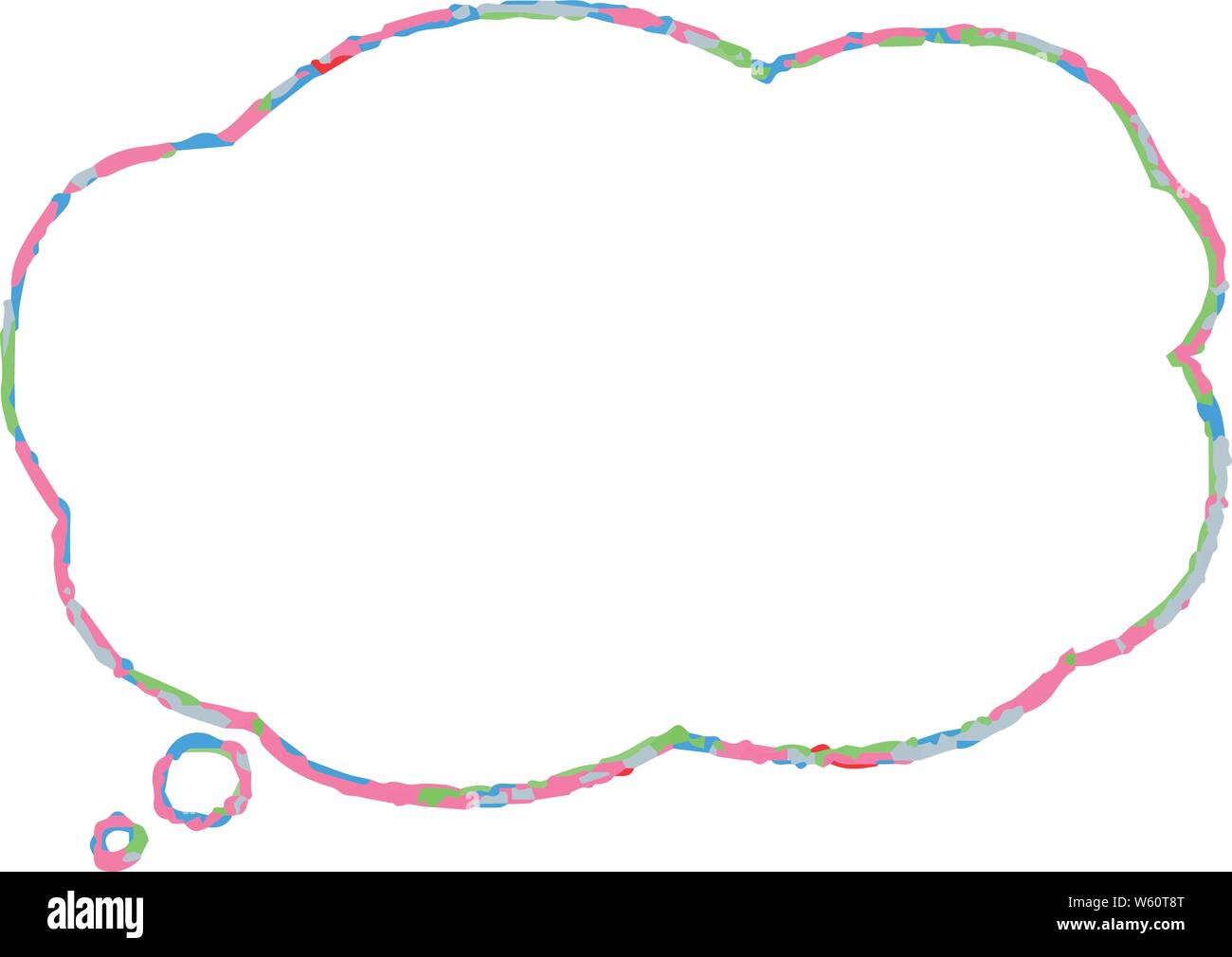 This is a illustration of Cloud-shaped speech bubble drawn Stock Vector ...