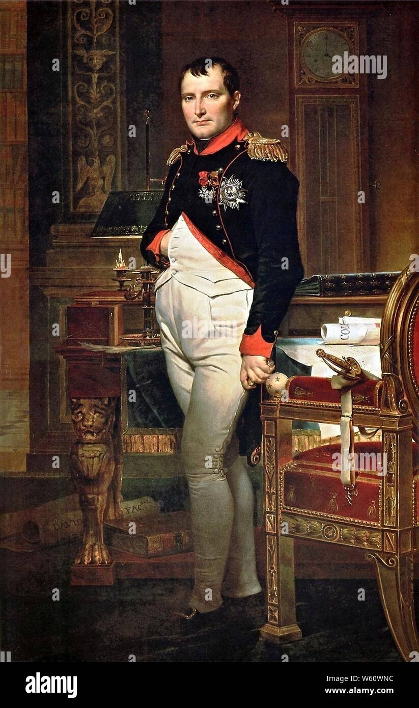 David - The Emperor Napoleon in his Study at the Tuileries (second version), 1812. Stock Photo
