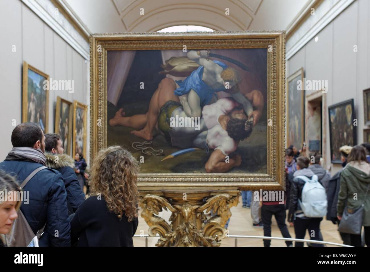 David and Goliath by Daniele da Volterra (Louvre INV 566) 05 Stock Photo -  Alamy, image size:1300x956