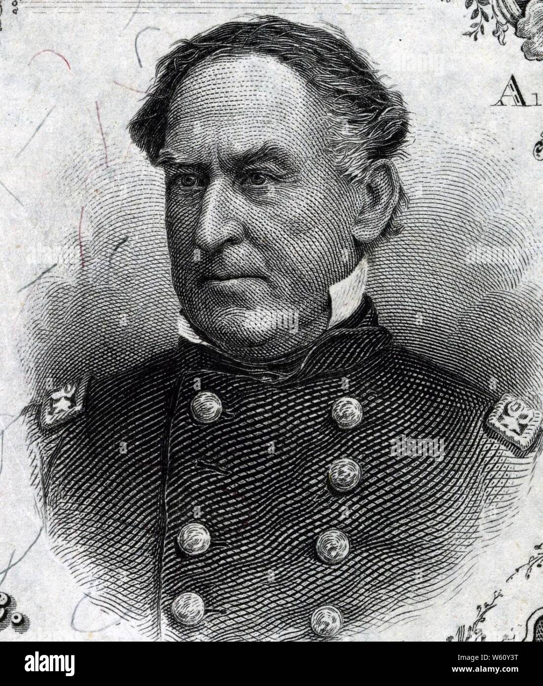 David Glasgow Farragut (Engraved Portrait). Stock Photo