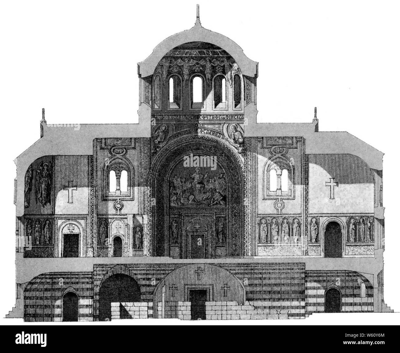 David Grimm, Chersonesos cathedral cutaway EW1859. Stock Photo