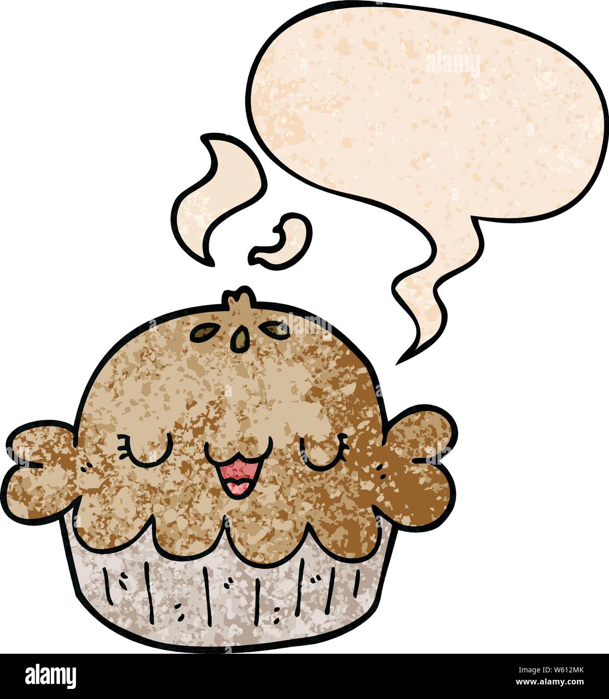 Talking Pie Animation cute cartoon pie with speech bubble in retro texture style Stock Vector ...