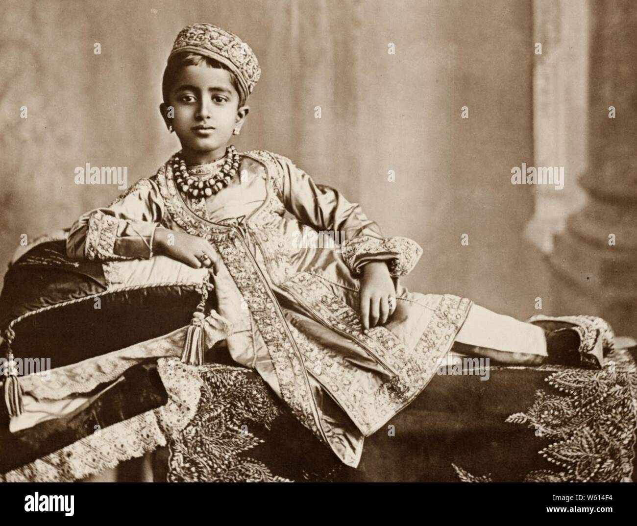 Dayal, Raja Lala Deen - Fateh Singh Rao, der älteste Sohn des Gaekwar von Baroda Stock Photo