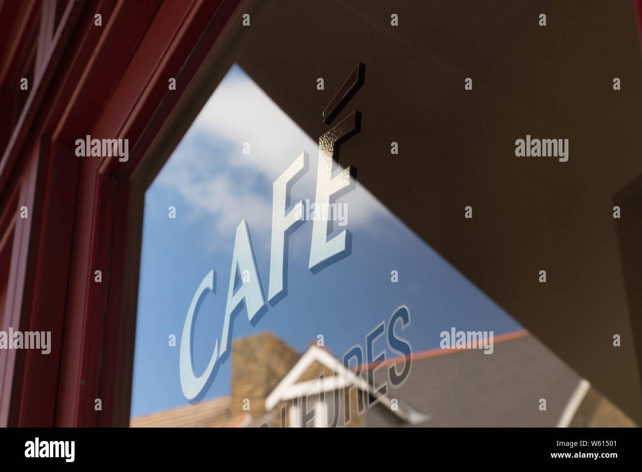 cafe rouge window signage Stock Photo