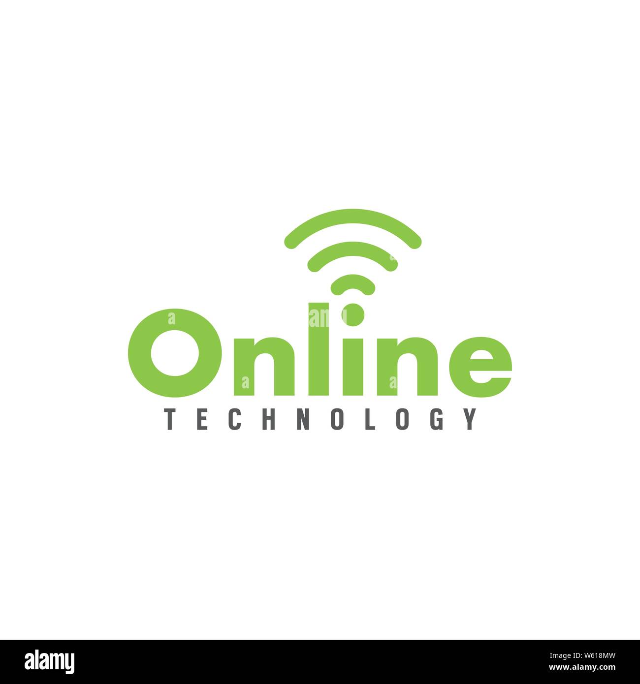 Online wifi logo design template vector isolated Stock Vector