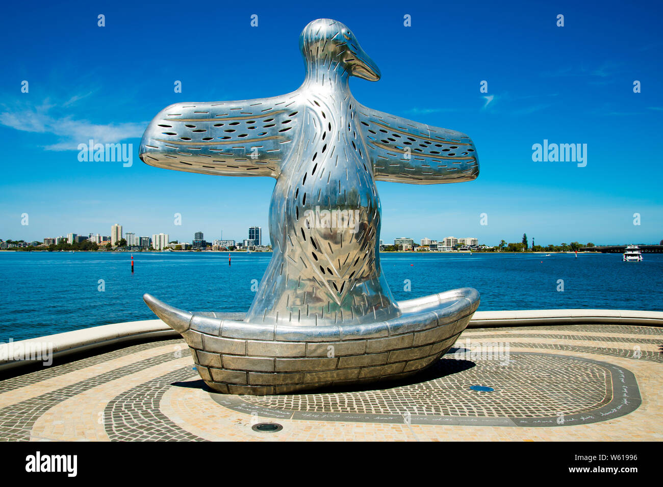 First Contact Sculpture Perth Australia Stock Photo Alamy