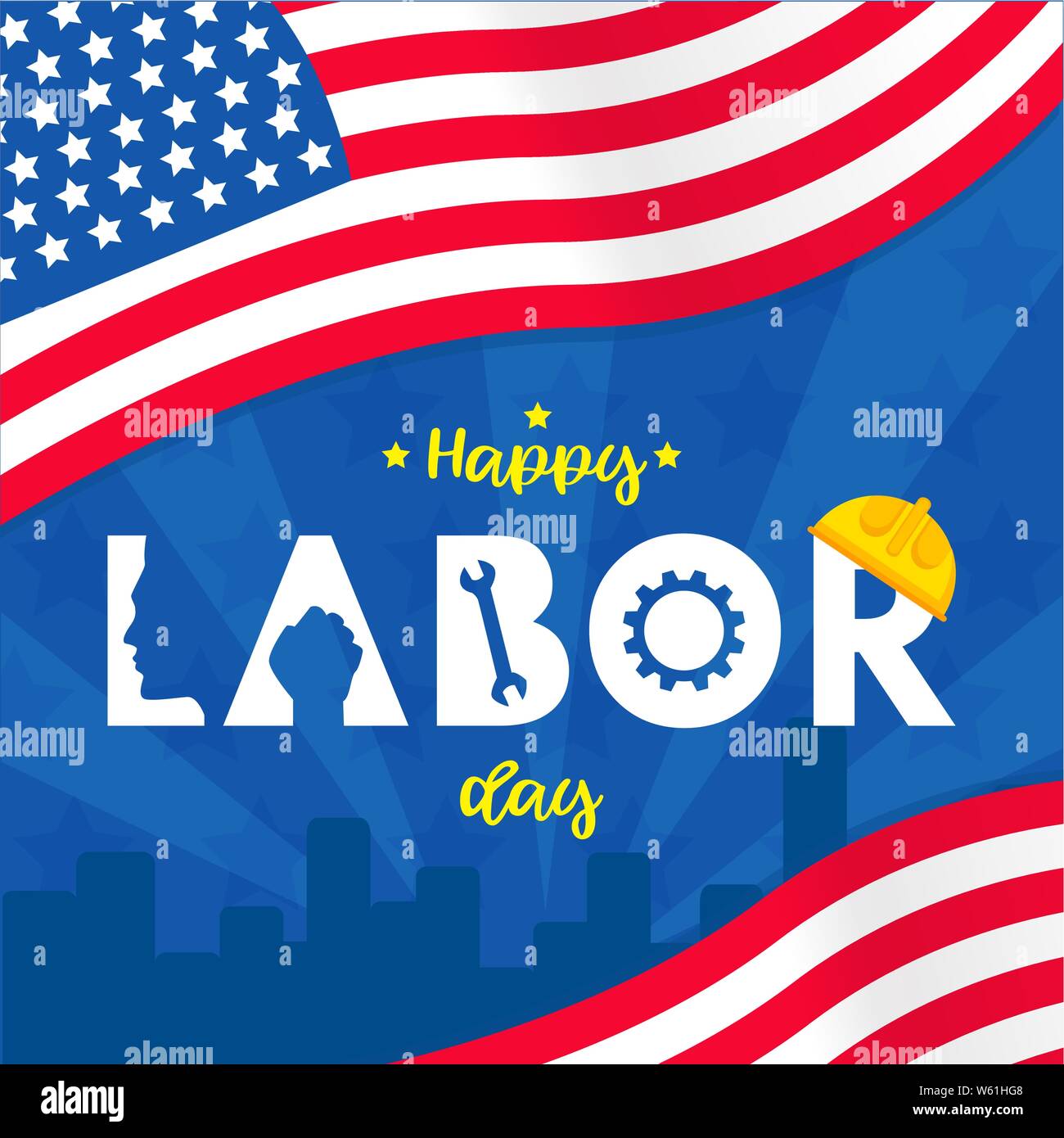Labor day background design vector template graphic or banners  illustrations Stock Vector