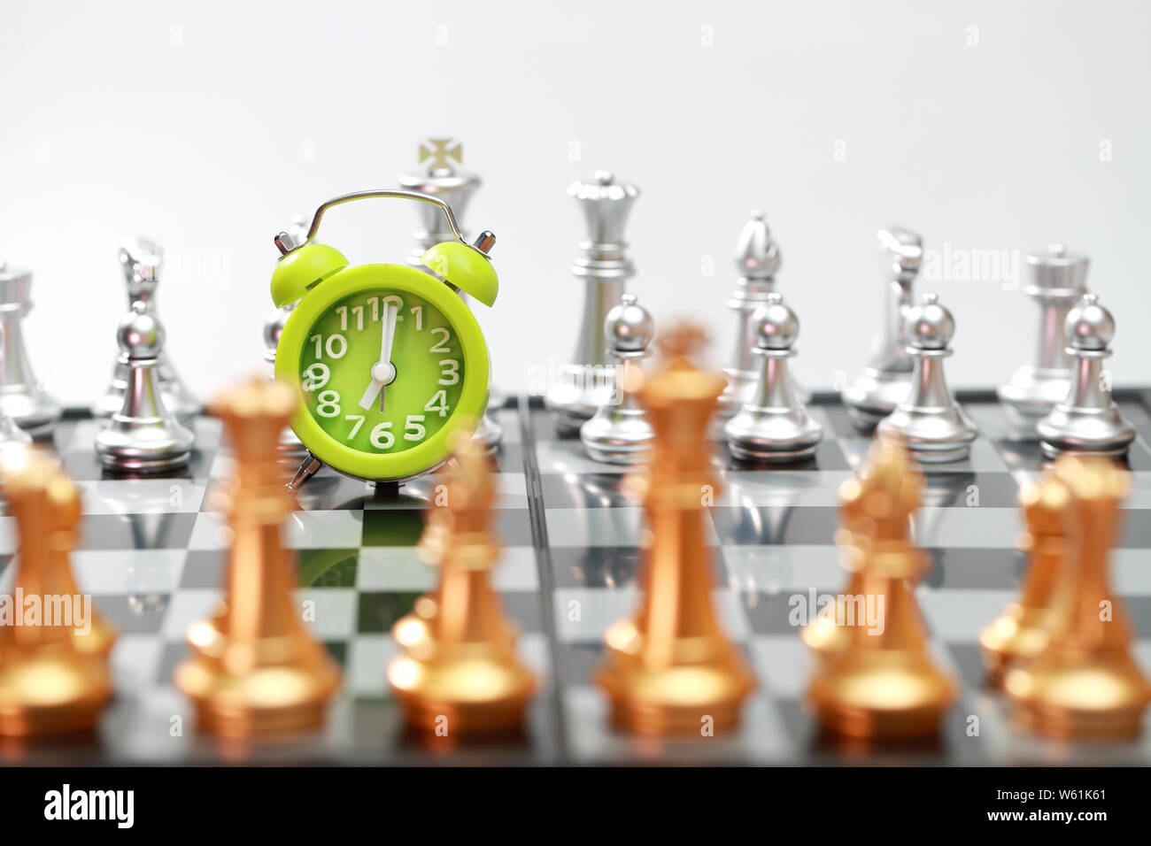 Chess business with time clock idea for competition, success and ...