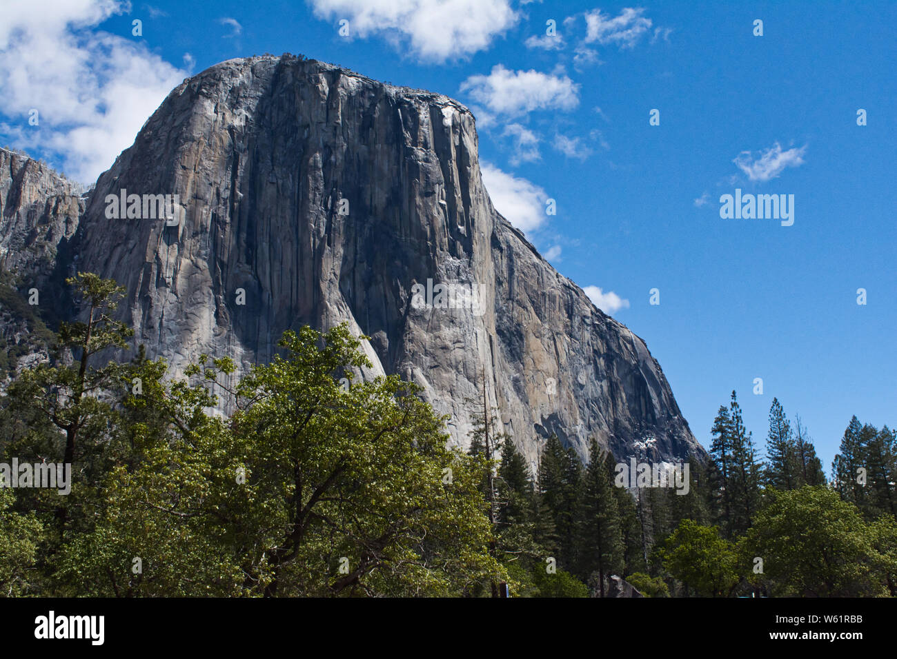 Magnificent El Capitan in Yosemite Valley Stock Photo