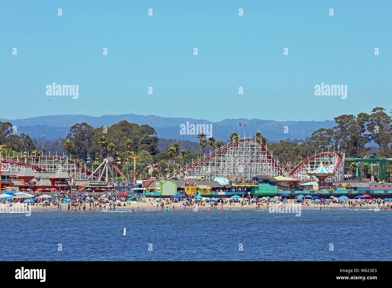 Old vintage roller coaster in Santa Cruz, California Stock Photo Alamy