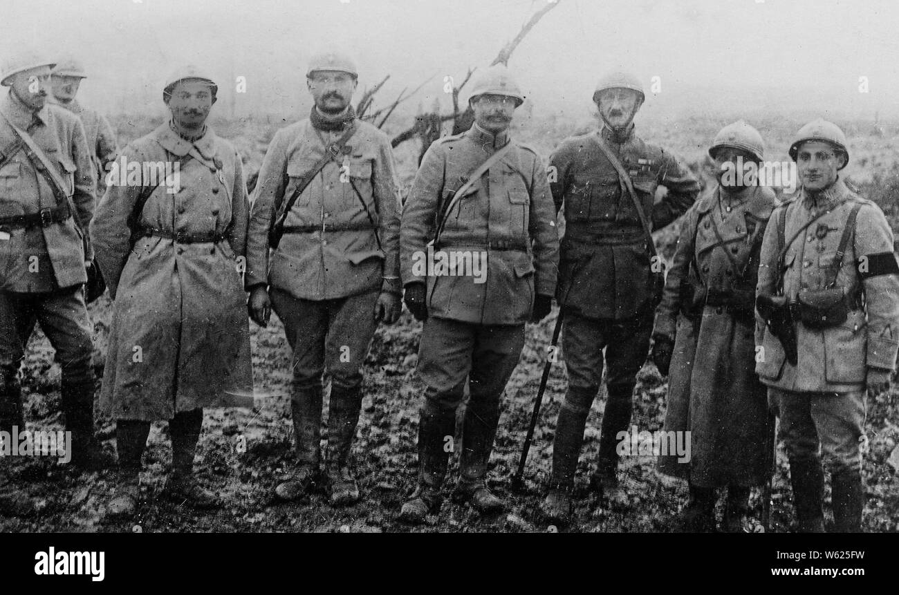 The Colonel in Center And Officers Of A French Regiment Have Just 