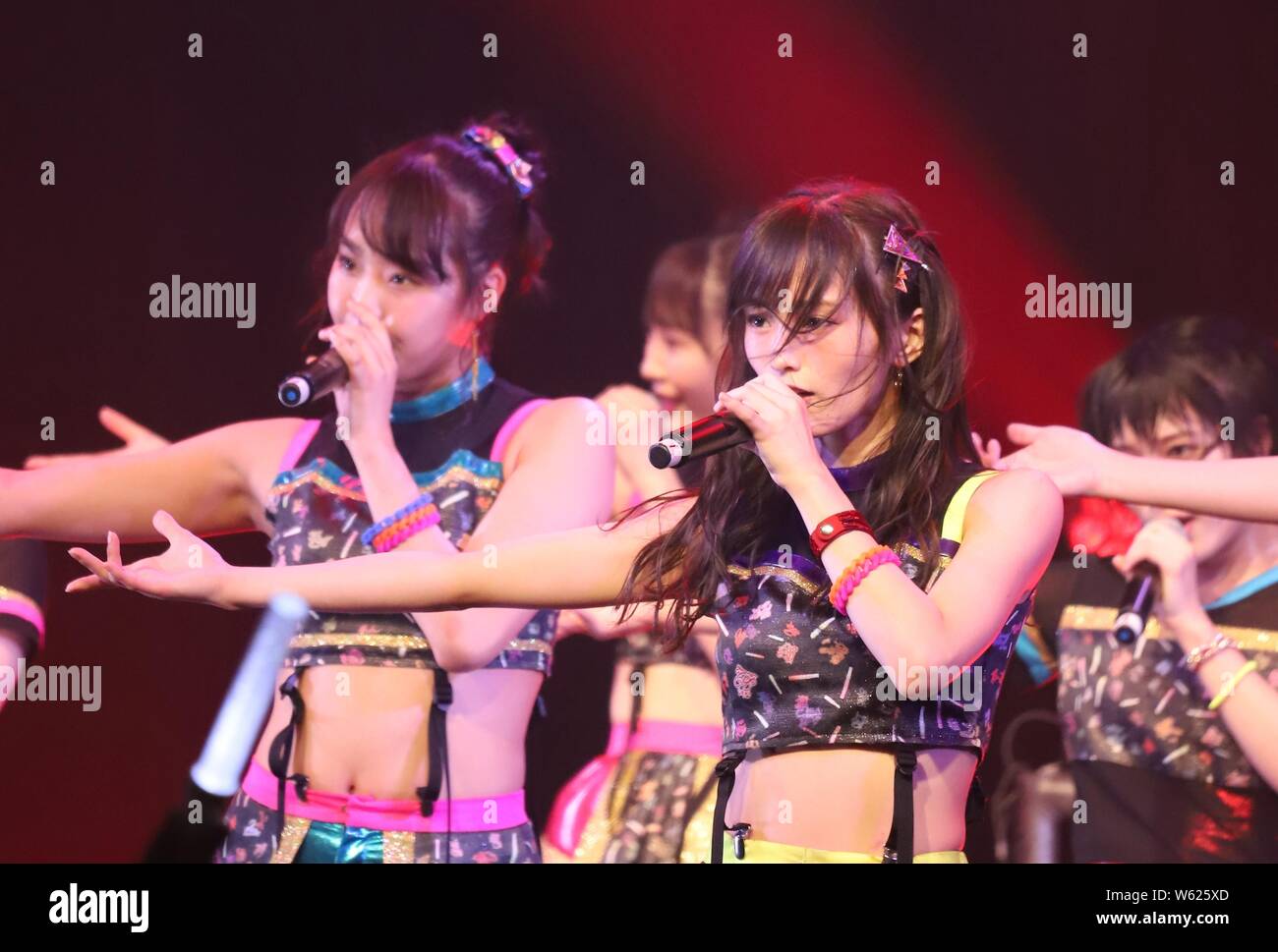Sayaka Yamamoto Front And Other Members Of Japanese Idol Group NMB48 