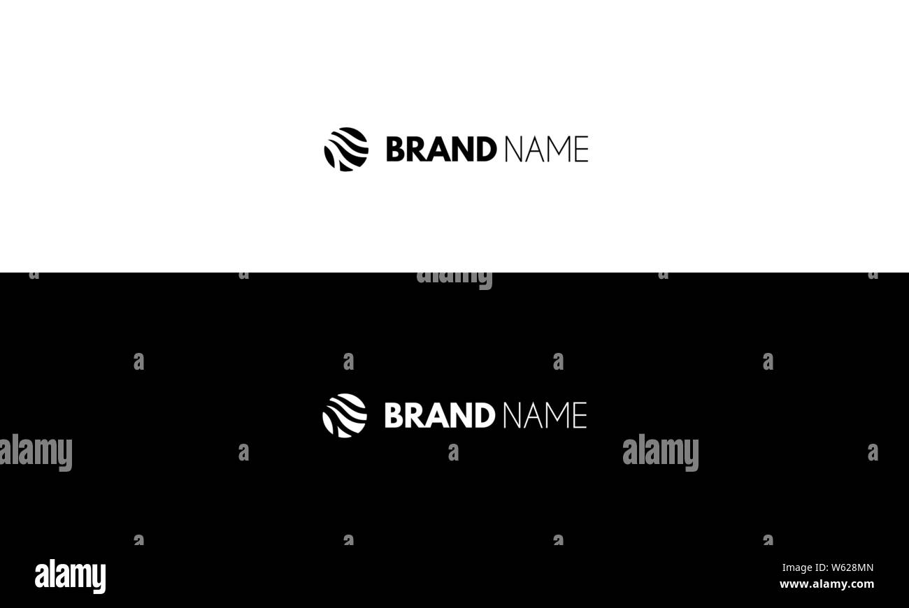 Vector logo on which the abstract image of a wave in a circle Stock ...