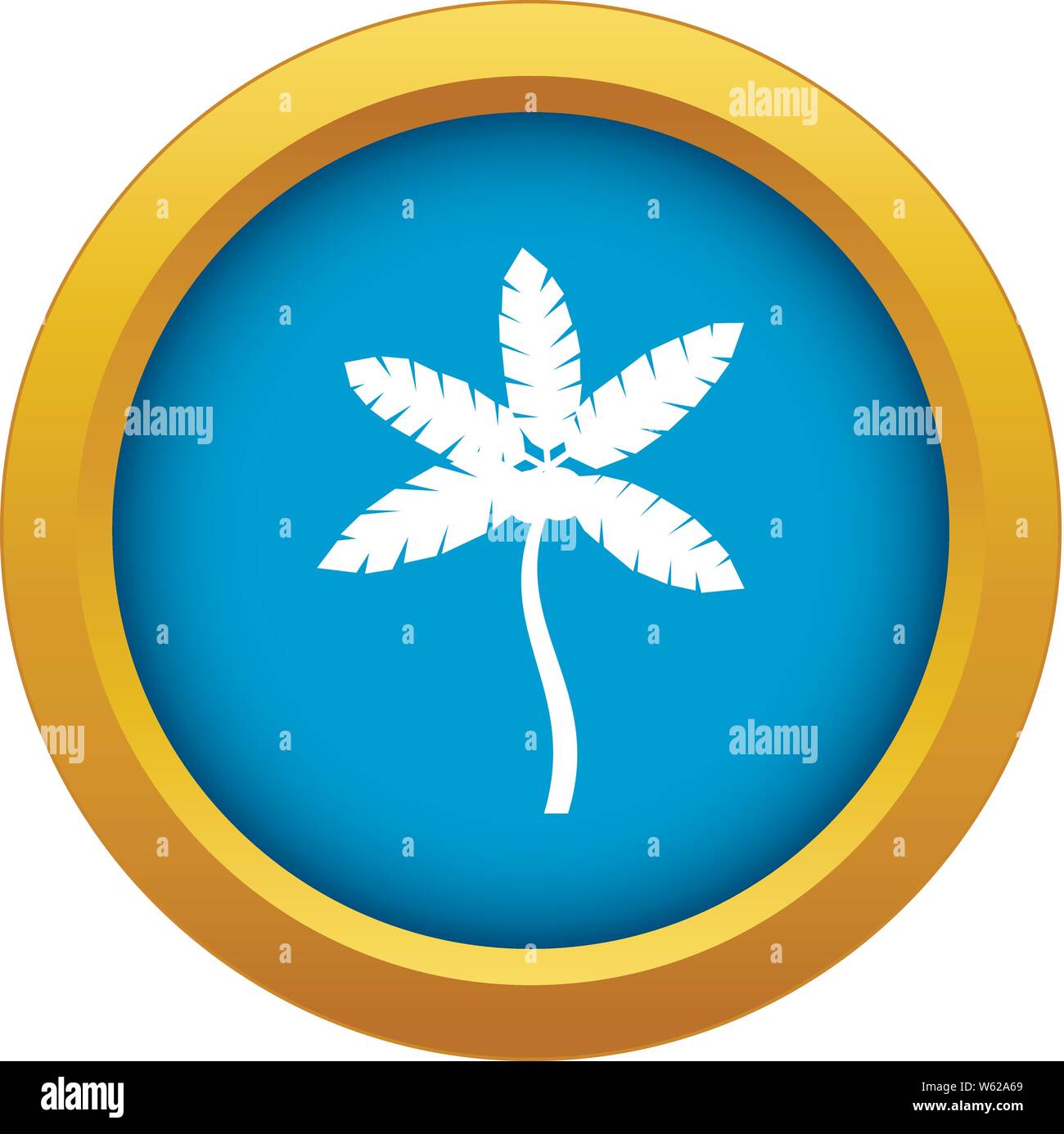 Palm tree with coconuts icon blue vector isolated Stock Vector Image ...