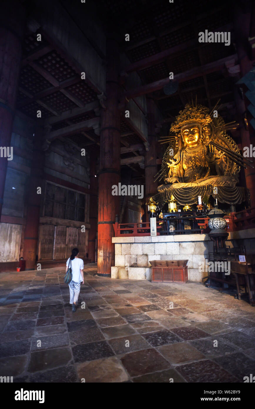 Big Buddha Hall (Daibutsuden) in Todaiji Temple, Nara, Japan Stock